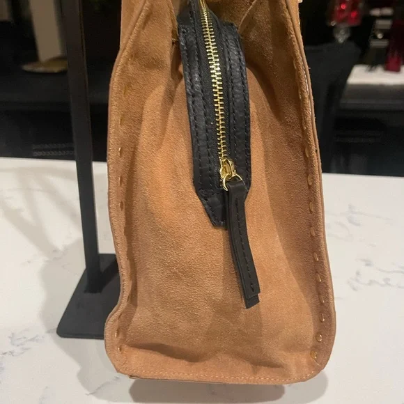 American Leather Tan Suede Women's Bag - Picture 2 of 9